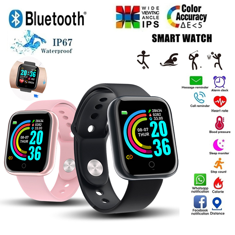 Smartwatch Face - Reloj inteligente D20, resistente al agua,