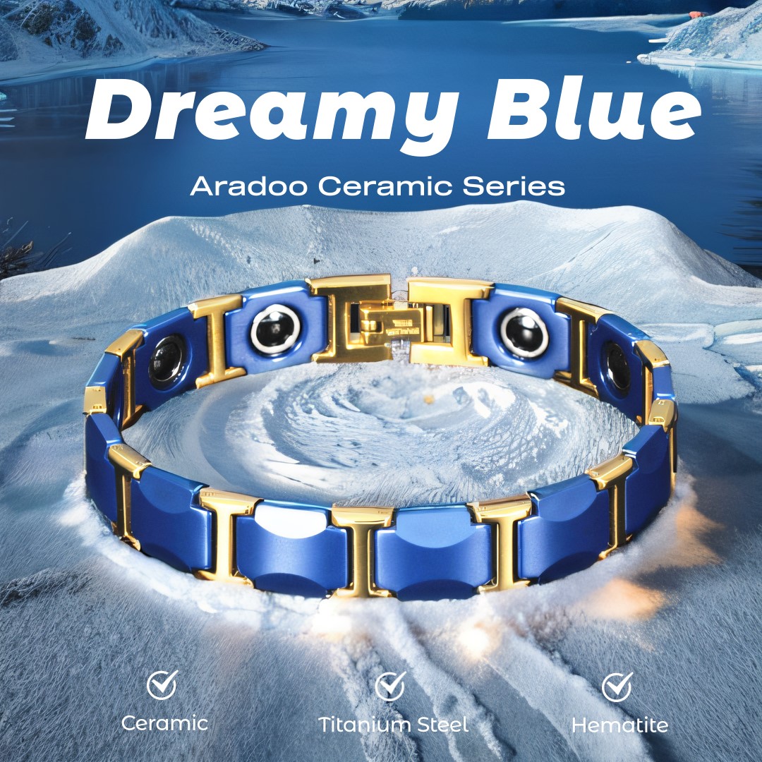 Pulsera de cerámica azul de en - Ceramic Link Bracelet reseña y precio